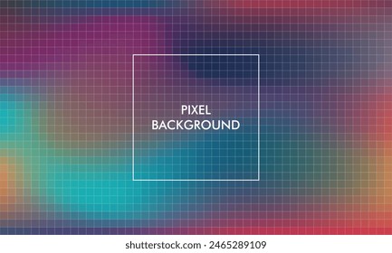 pixel gradient texture abstract background with blue, orange, purple,tosca, pastel, yellow, pastel color