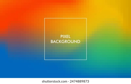 pixel gradient texture abstract background with red. yellow, green, blue, pastel color