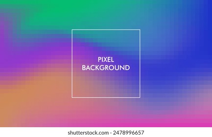 pixel gradient texture abstract background  with orange, green, purple, blue, pastel color