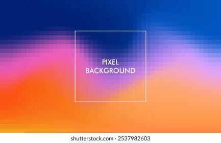 Fondo abstracto de la textura del gradiente del pixel con el color azul, rosado, púrpura, pastel