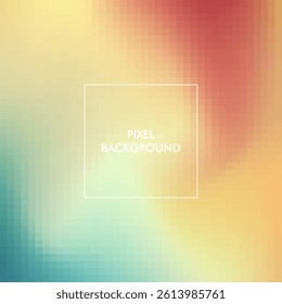pixel gradient texture abstract background with yellow, green, red color