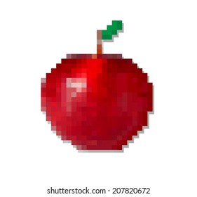 Pixel Graphic Red Apple