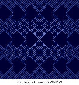 Pixel graphics.  blue color image. Intersecting geometric patterns. Vector. For web design, design presentations, textile and light industry