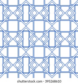 Pixel graphics.  blue color image. Intersecting geometric patterns. Vector. For web design, design presentations, textile and light industry