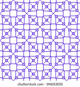 Pixel graphics.  blue color image. Intersecting geometric patterns. Vector. For web design, design presentations, textile and light industry