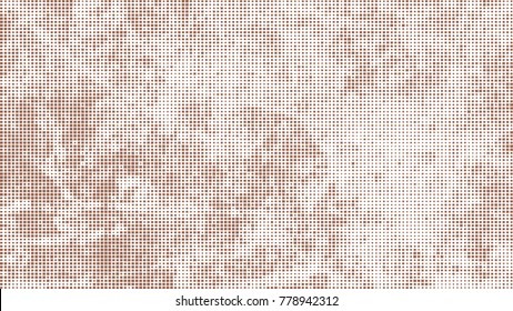pixel grid brown poster. mosaic brown squares banner. chocolate background pattern for design. coffee grunge wood texture. halftone effect. abstract full HD illustration eps10.