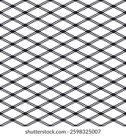 Pixel Grid Pattern, 8 bit line geometric seamless vector background. Great for mobile app, web design, banner, etc.