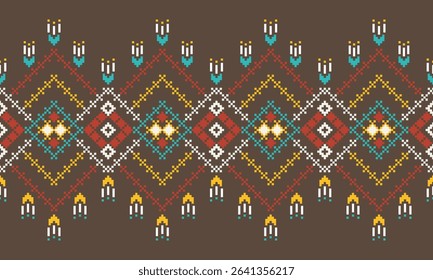 Pixel Grid Pattern for Contemporary Fabric Design Combining Abstract Repetition and Vivid Digital Color Inspired by Urban Landscapes and Futuristic Design