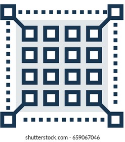 Pixel Grid Vector Icon