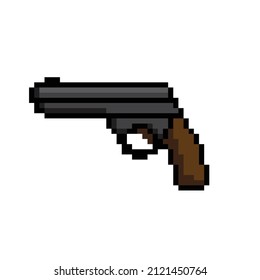 Pixelpistole-Symbol, Vektorsymbol für 8-Bit-Spiel