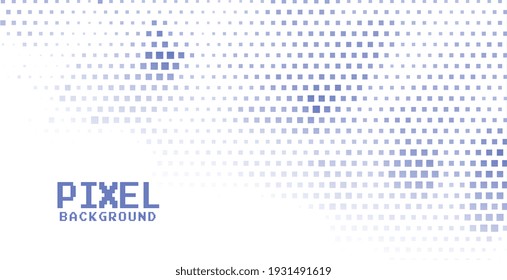 pixel halftone background in blue color