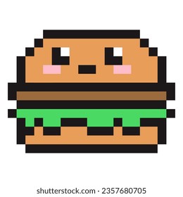 Pixel Hamburger Patch V93 Patch Streetwear, Urban, Luxury, Modern Design Patch Commercial Use