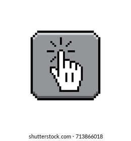 Pixel hand click icon.