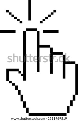 Pixel Hand Cursor Click, Mouse pixel Hand cursor, Cursor Click pointer icon, Pixelated hand Cursor, click Hand, Curser Click sign, Clicking Finger Pointer icon