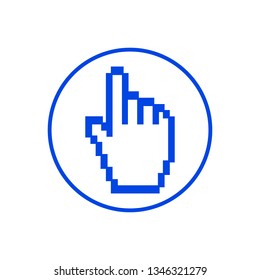 Pixel hand cursor icon