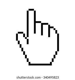 Similar Images, Stock Photos & Vectors of Pixelated cursor hand with