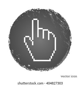 pixel hand cursor vector icon