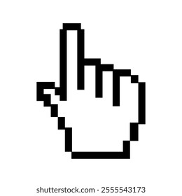 pixel hand finger or computer mouse pointer icon