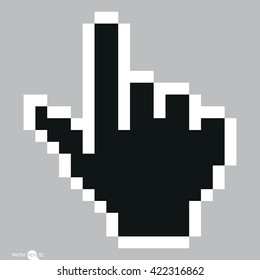Pixel hand icon