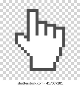 Pixel Hand Icon Stock Vector (Royalty Free) 422307586