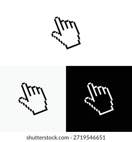 Illustration zum Design eines Pixel-Handlogos