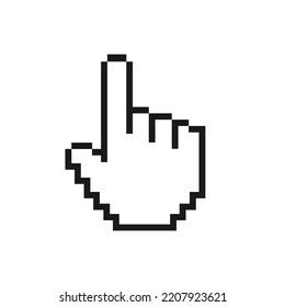 Pixel Hand On White Background Vector Stock Vector (Royalty Free ...