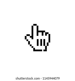 Pixel Hand Vector Icon Stock Vector (Royalty Free) 1145944079 ...