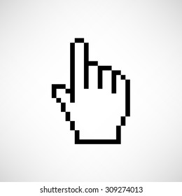 Pixel Hand  - Vector Icon