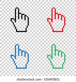 pixel  hand - vector icon