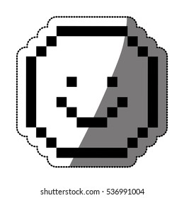 Pixel happy face design