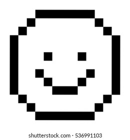 Pixel happy face design