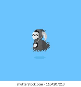 Pixel happy reaper.8bit character.