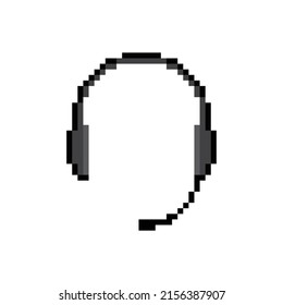 Pixel Headphones Icon Vector Pixel Art Stock Vector (Royalty Free ...