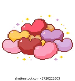 Pixel Heart Candy Pile Dulce