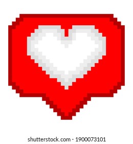 Pixel Heart Icon Valentine Set Stock Vector (Royalty Free) 1900073101 ...