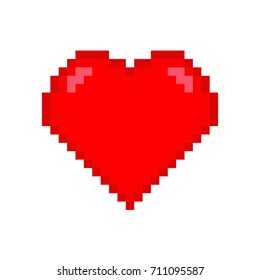 Pixel heart. pixel love. Love