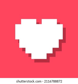 Pixel hearts. 8-bit hearts. Heart in video game style. Retro style. For valentine's day or wedding