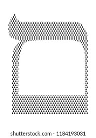 Pixel Hebrew Letter Mem