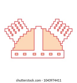 pixel helmet protection game icon