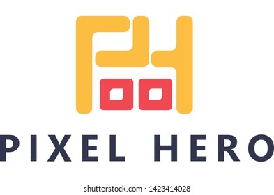 Pixel Hero Logo Template Design