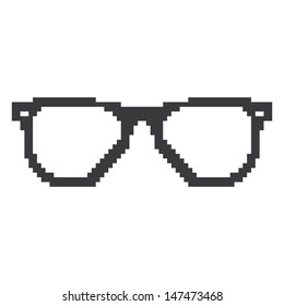 Pixel Hipster Glasses Icon