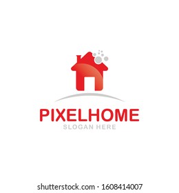 pixel home logo vector inspiration