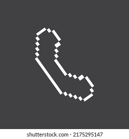 pixel home phone, vector logo icon