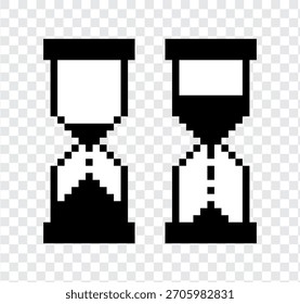 Pixel Sanduhr. Isolierte Vektorgrafik