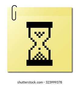 pixel hourglass  - vector icon