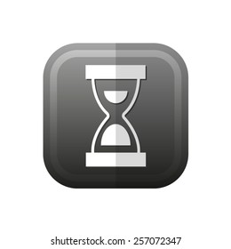 pixel hourglass - vector icon, flat design