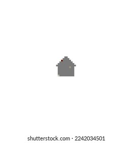 Casa de Pixel con fondo blanco