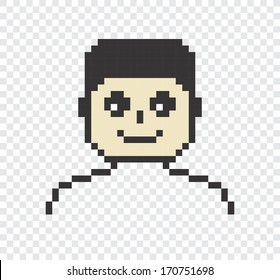 pixel human character portrait picture