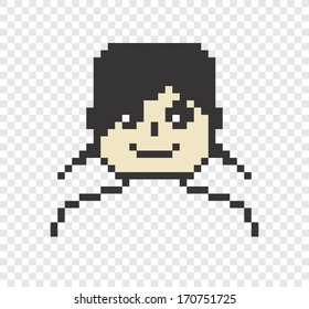 pixel human character portrait picture