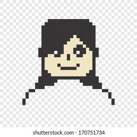 pixel human character portrait picture